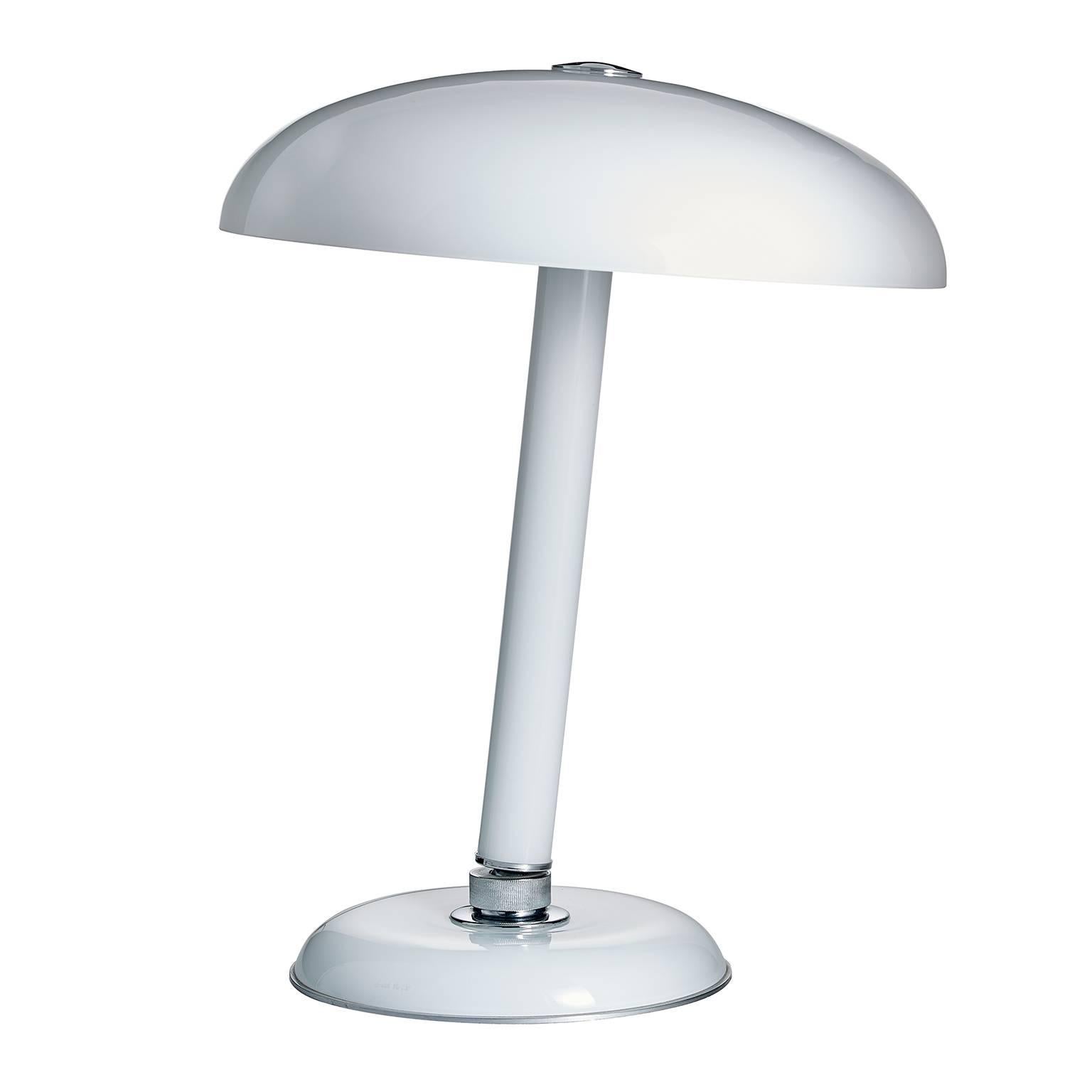 Snodo Carlo Moretti Contemporary Milk White Murano Glass Table Lamp