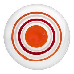 Vola Carlo Moretti Flying Glass Technique Murano Glass Plate with Stand