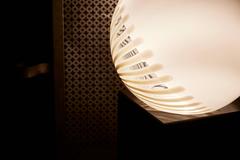 Satin Carlo Moretti Contemporary Murano Glass with Wood Base Table Lamp