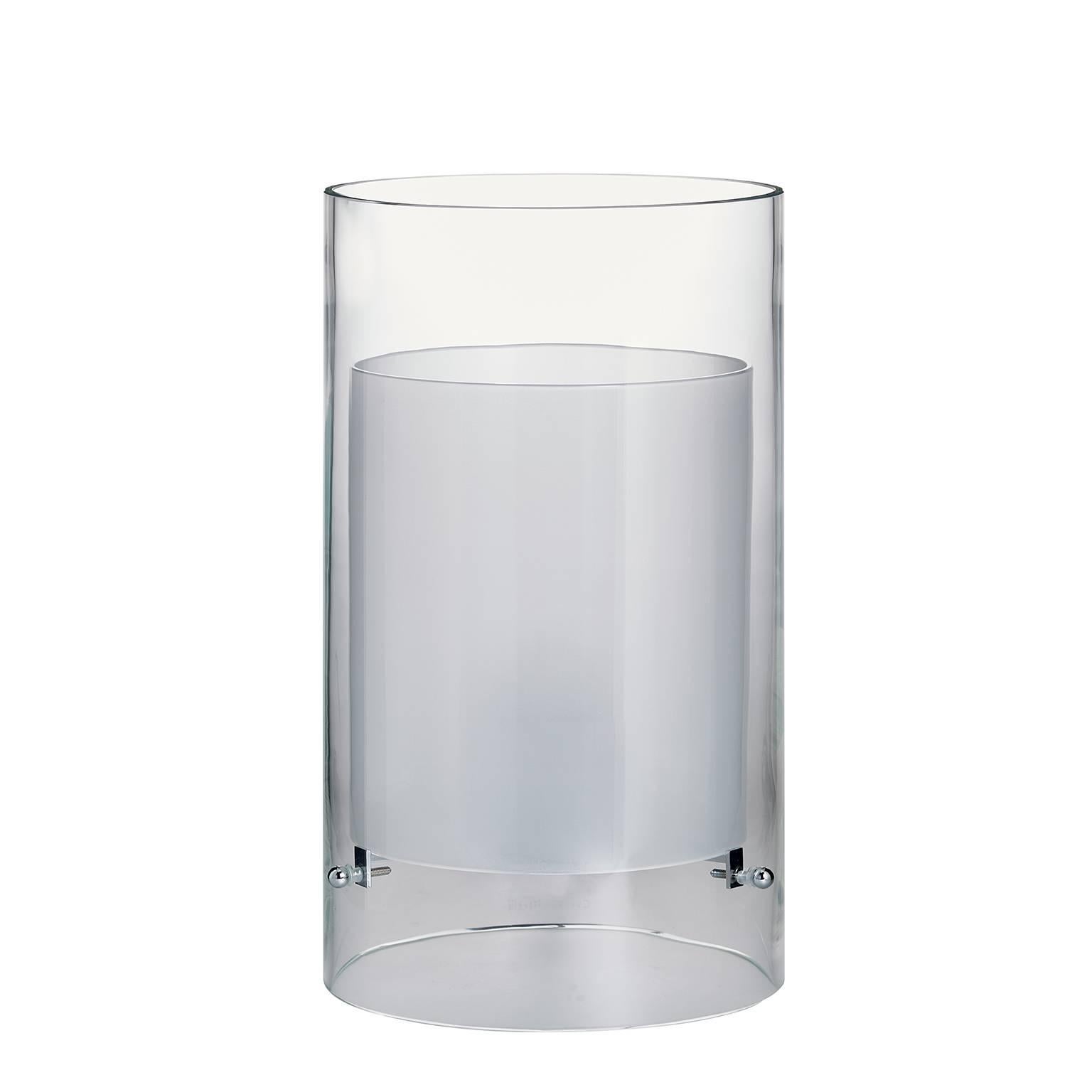 Cilla Carlo Moretti Contemporary Mouth Blown Murano Clear Glass Table Lamp