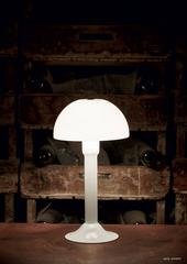 Cupola Carlo Moretti Contemporary Mouth Blown Murano Milk Glass Table Lamp