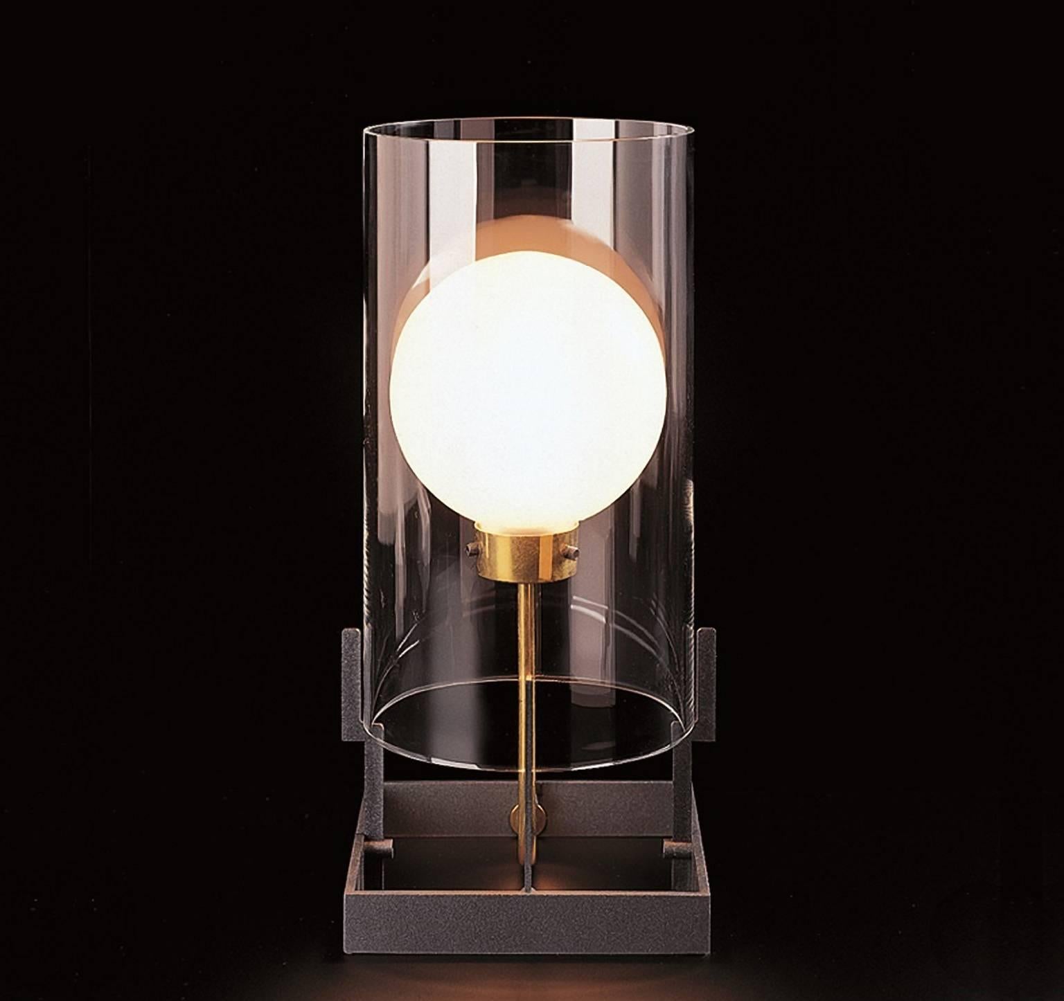 Quati Carlo Moretti Lámpara de Sobremesa Contemporánea de Cristal de Murano Transparente Soplado a Boca Italiano en venta