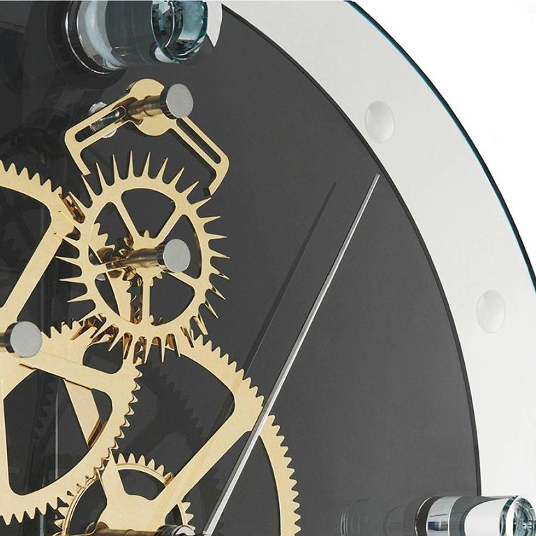 Vivace Teckell Takto Contemporary Mechanical Glass Wall Clock With Pendulum
