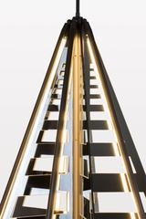 Bec Brittain Echo 4: Mirror and Brass LED Chandelier