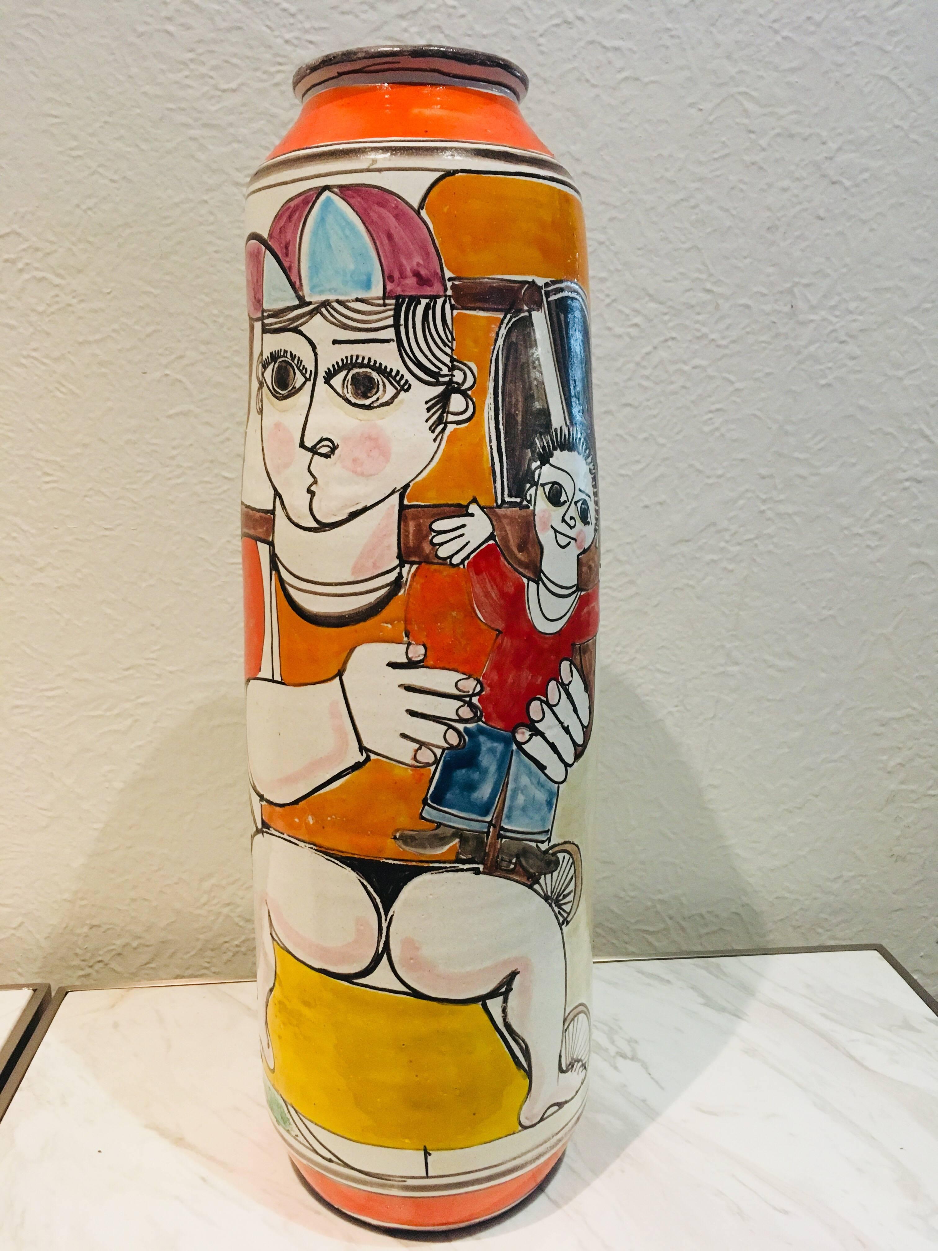Exceptional example of this maker's work. Standing at 55 cm tall this is a truly monumental piece- a true piece of art by this highly regarded maker. Beautiful coloring and in excellent original condition.