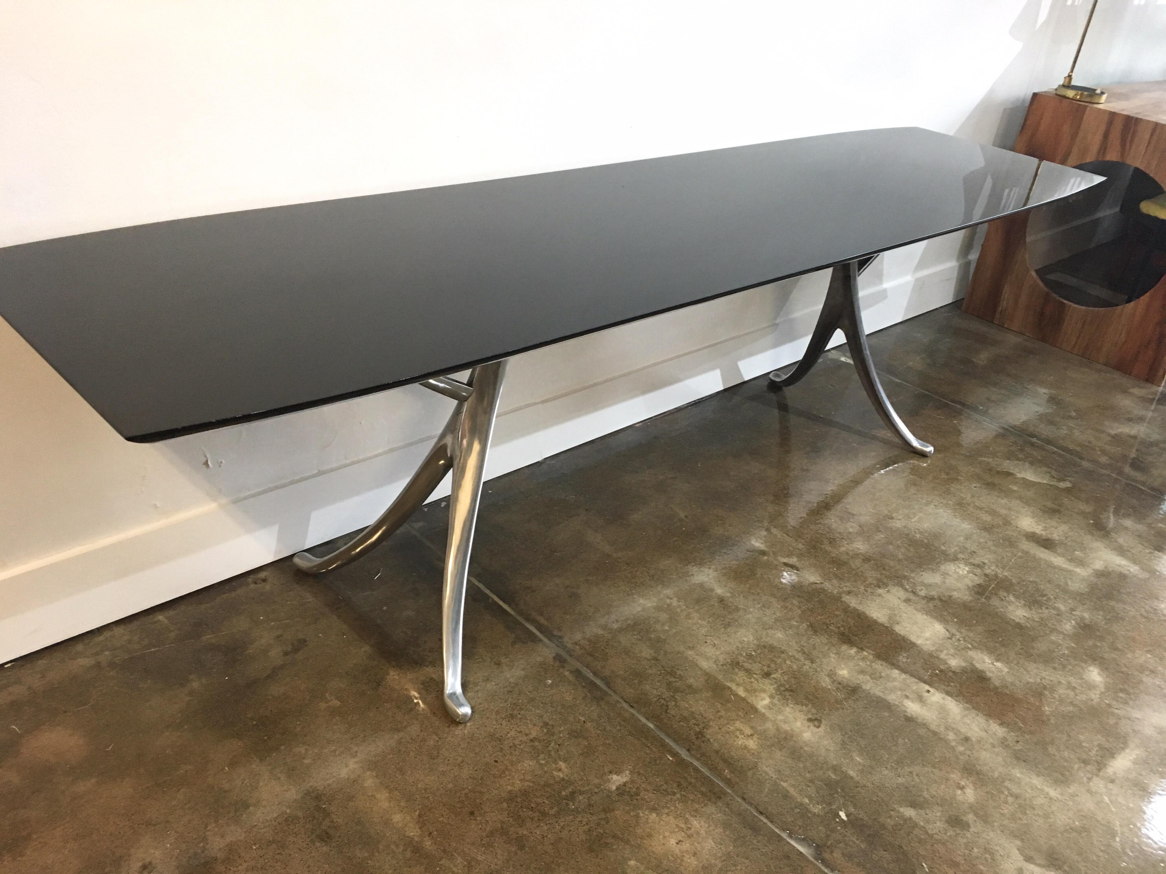 Quasar Khanh Nervure Table, circa 1990 In Good Condition For Sale In Melbourne, AU