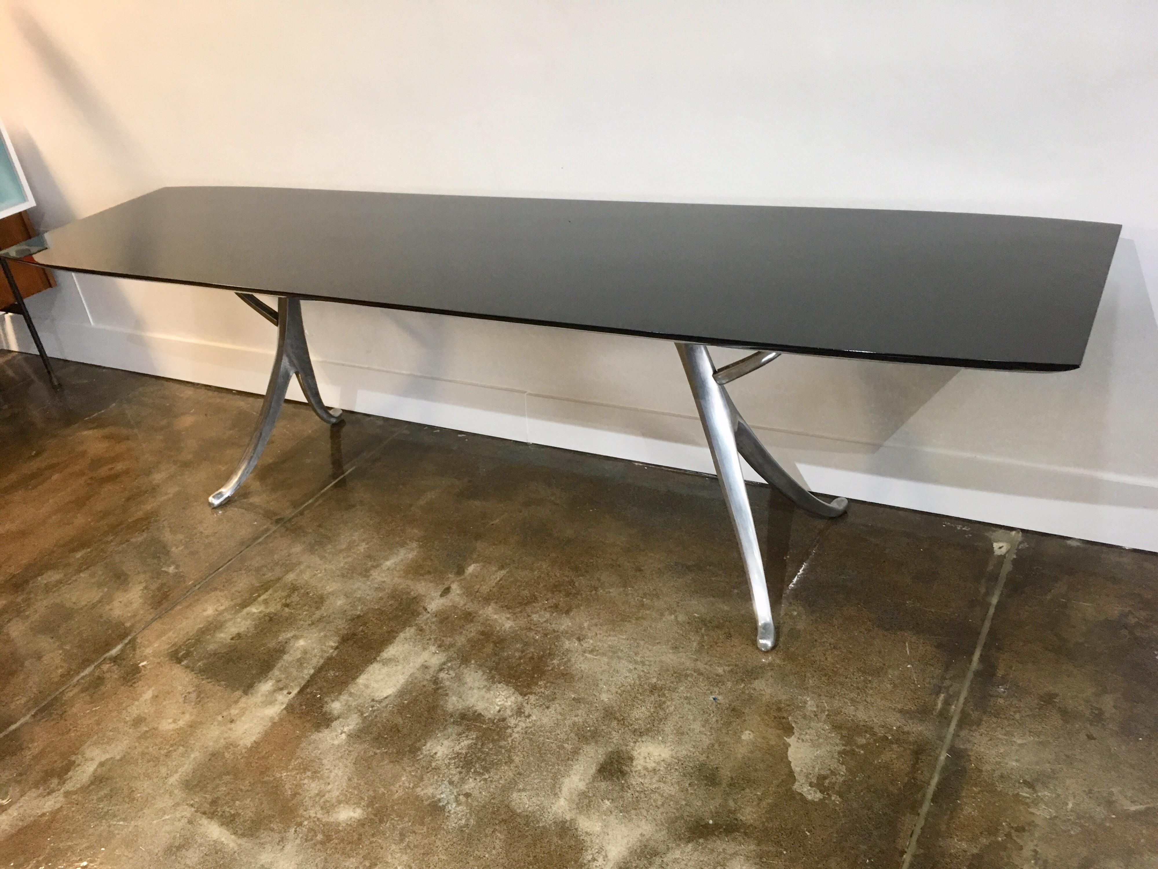 Quasar Khanh Nervure Table, circa 1990 For Sale 8