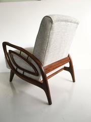 Pair of Mid-Century Australian Walnut Armchairs by Jakob Rudowski
