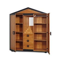 Prospettico Wooden Wardrobe by Paolo Portoghesi, 1980