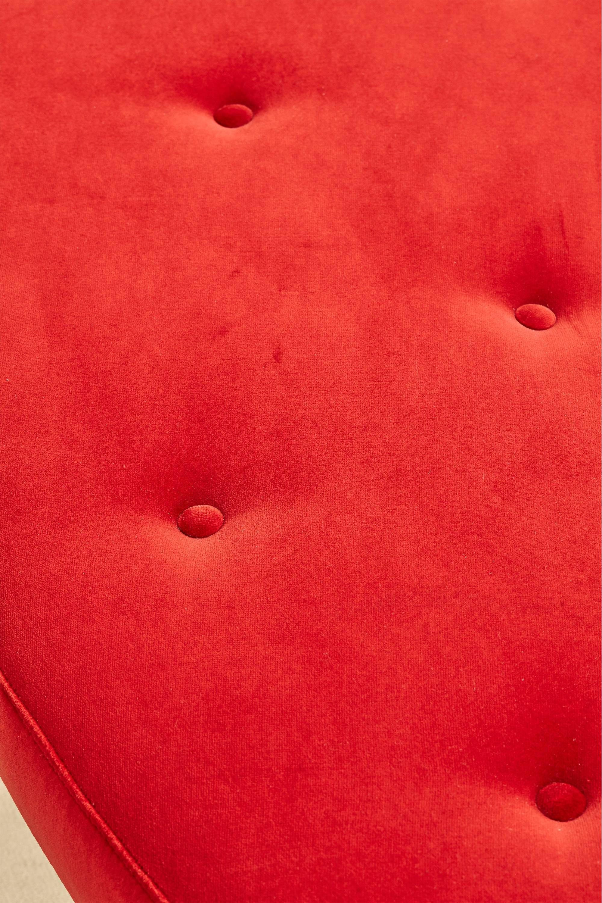 Three-Seat Red Velvet Bench by Jeannot Cerutti for Sawaya & Moroni, 1991 For Sale 2