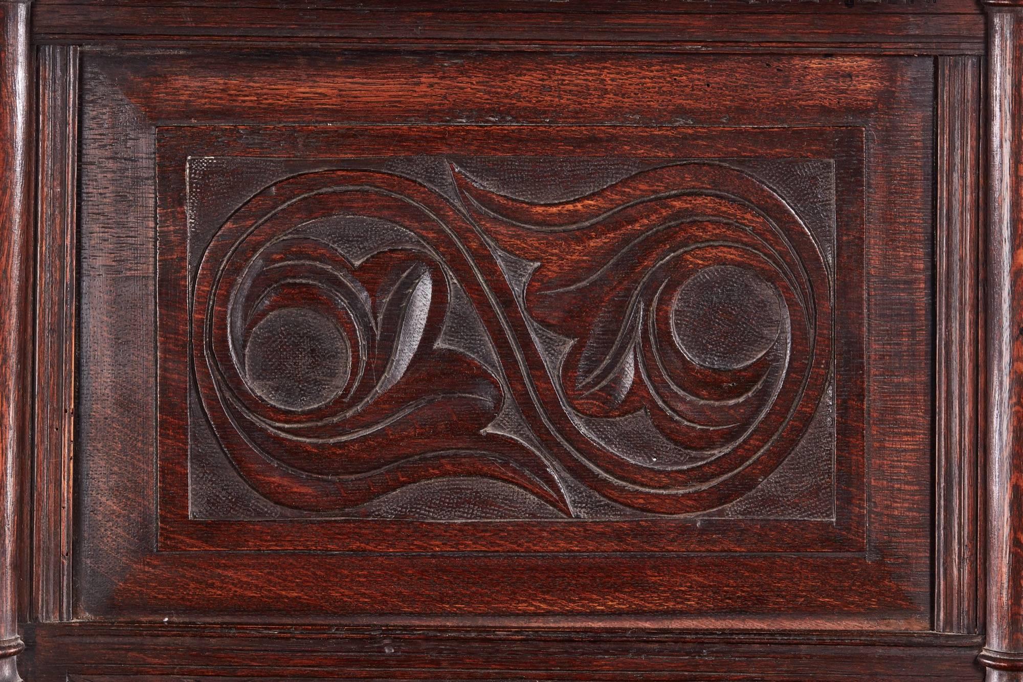 European Fantastic Antique Carved Oak Dresser For Sale