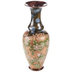 Large Antique Doulton Lambeth Slaters Patent Vase