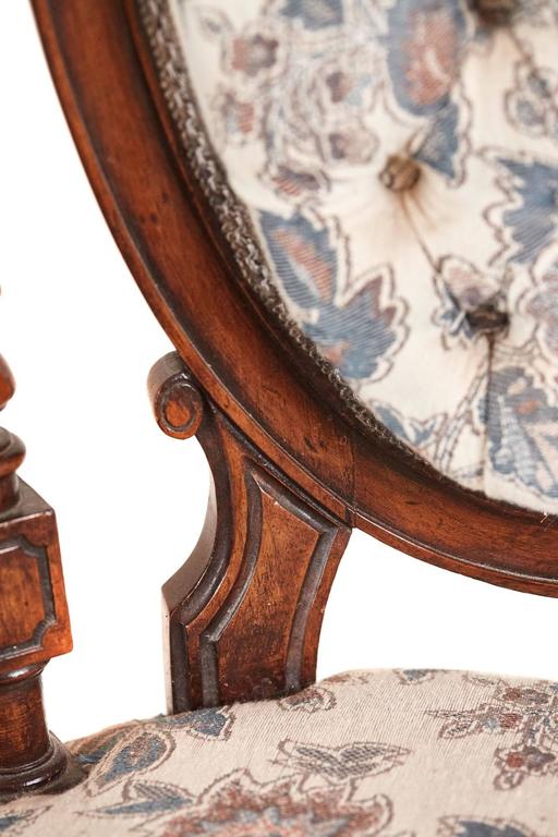 Victorian Walnut Ladies Chair In Excellent Condition For Sale In Stutton, GB