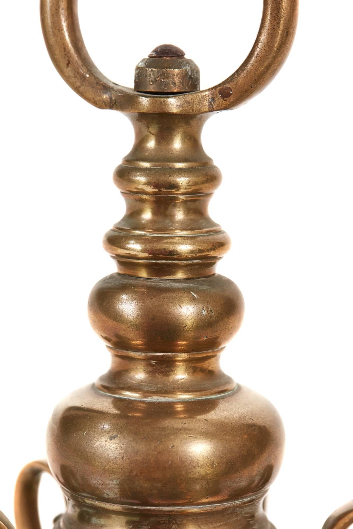 Antique Bronze Chandelier In Excellent Condition In Stutton, GB