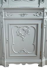 Large French Carved and Painted Display Cabinet