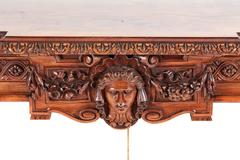 Fine and Rare Pair of French Carved Walnut Console Tables