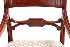 Regency Mahogany Brass Inlaid Elbow Chair