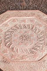 Unusual Octagonal Carved Hardwood Centre Table