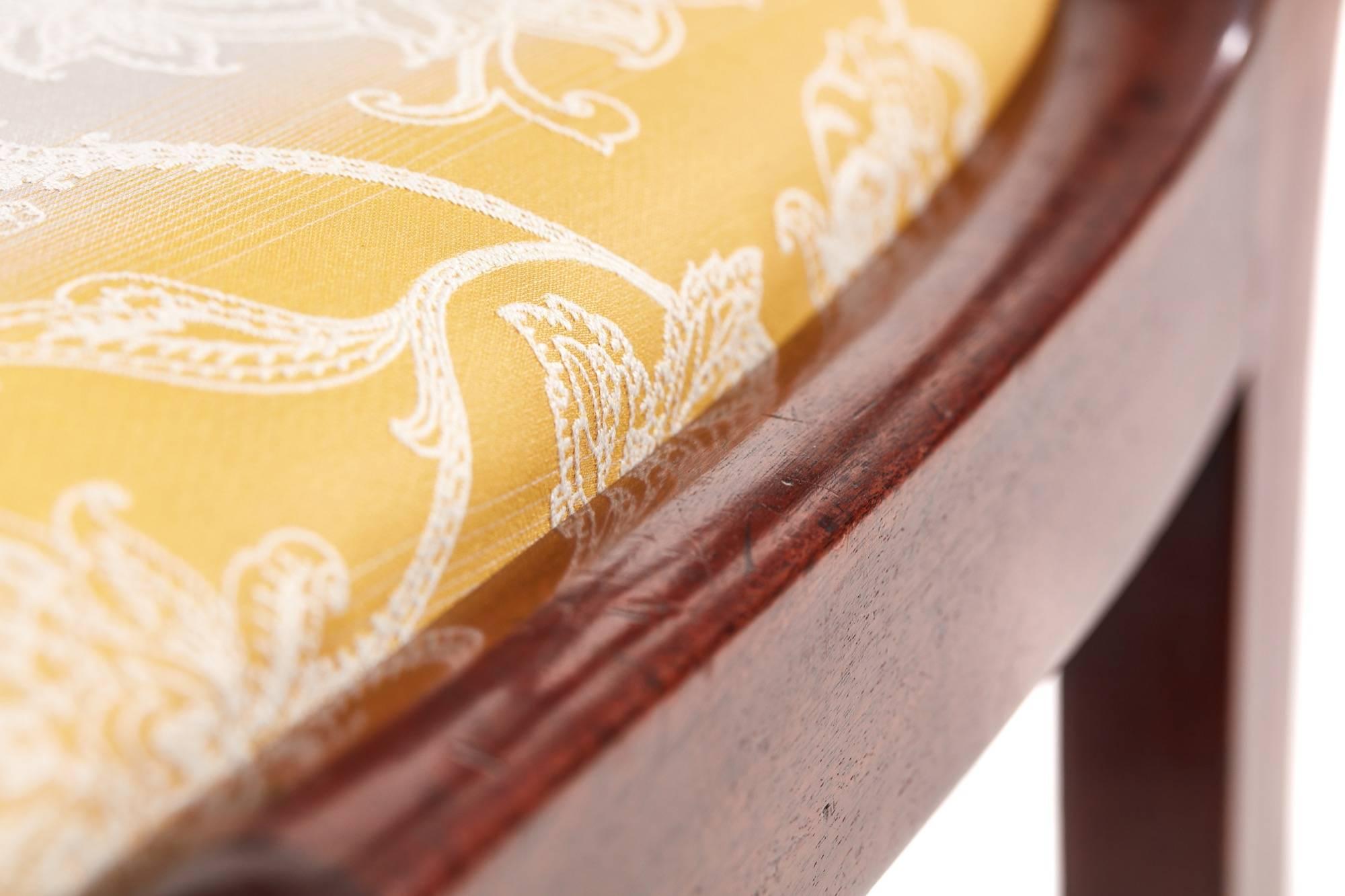 19th Century Regency Mahogany Brass Inlaid Desk Chair