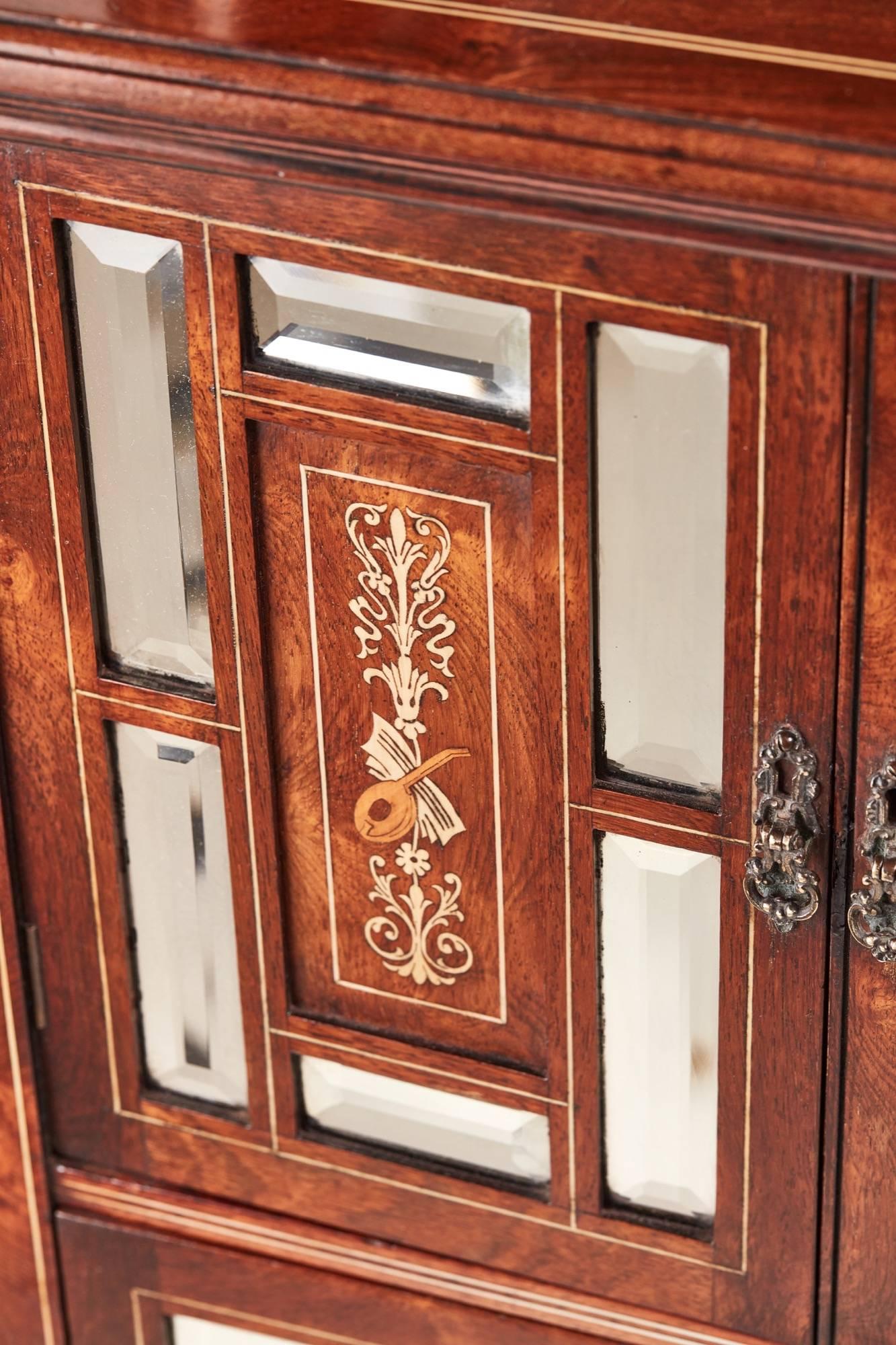 European Fine Rosewood Inlaid Side Cabinet