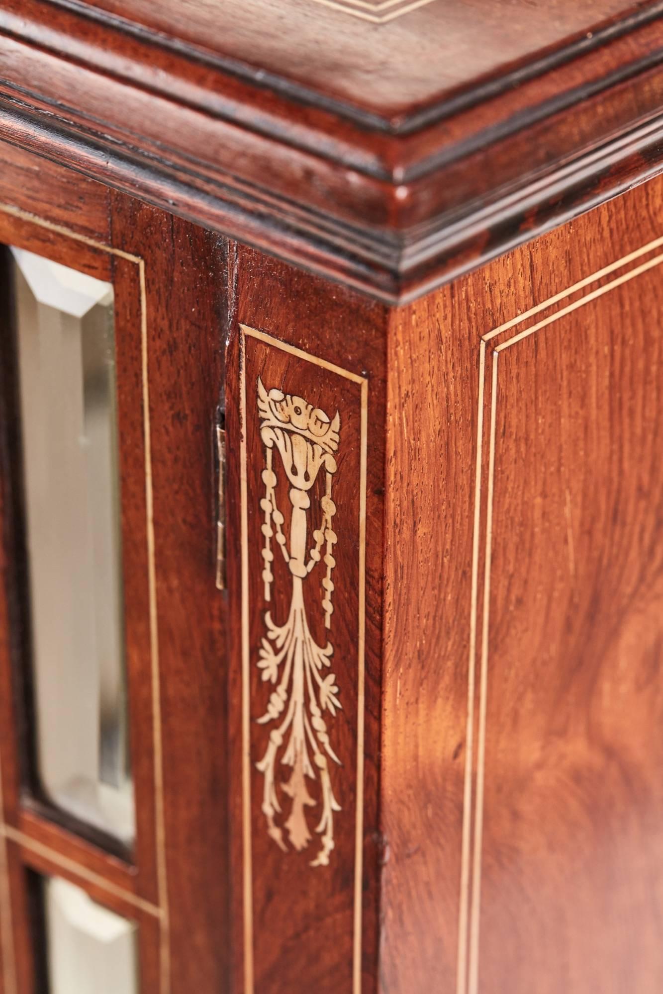 Fine Rosewood Inlaid Side Cabinet 1