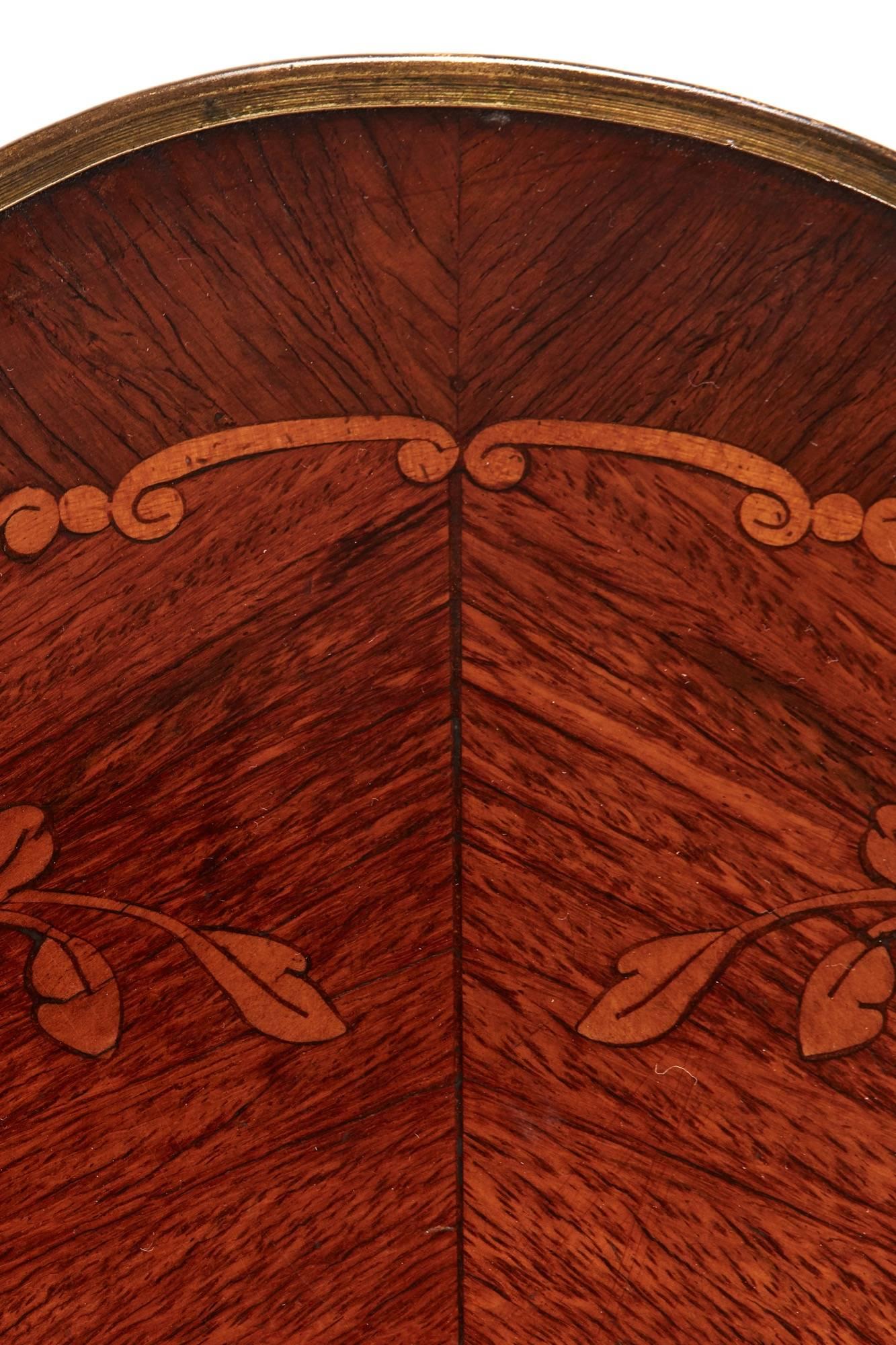 Fine French Marquetry Shaped Top Occasional Table 1