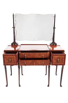 Unusual Burr Walnut Art Deco Dressing Table