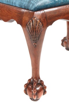 Antique Mahogany Claw and Ball Stool
