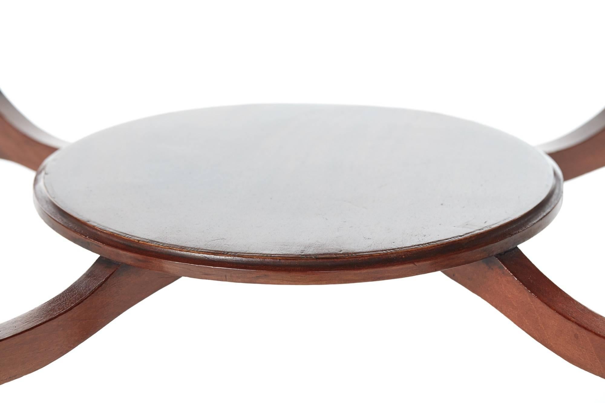 Edwardian Antique Inlaid Mahogany Round Coffee Table