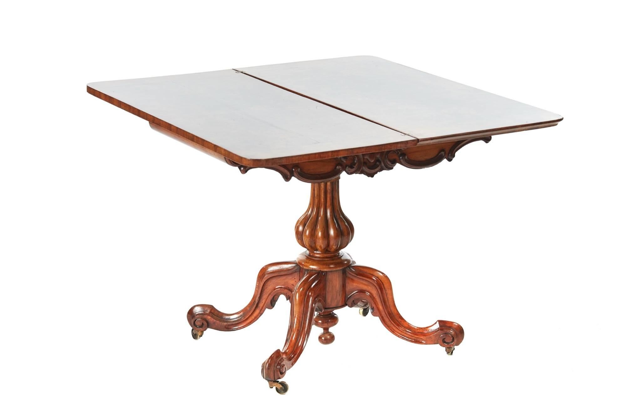 European Fine Quality Victorian Burr Walnut Tea Table