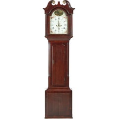 George III Oak and Mahogany 8 Day Grandfather Clock