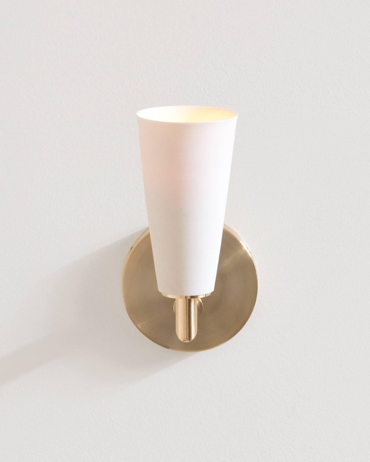 brass wall sconce with glass shade