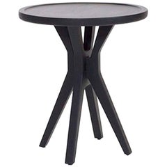 Contemporary Boton Two Side Table Conacaste Wood with Black Stain by Labrica