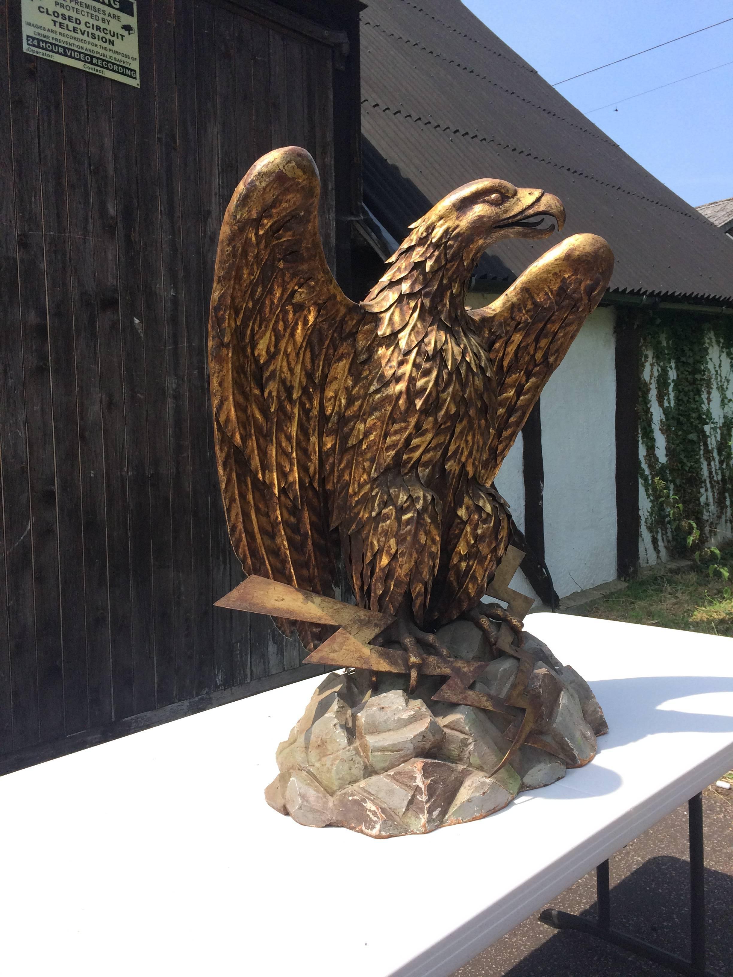 Italian Eagle Sculpture by S. Salvadori For Sale