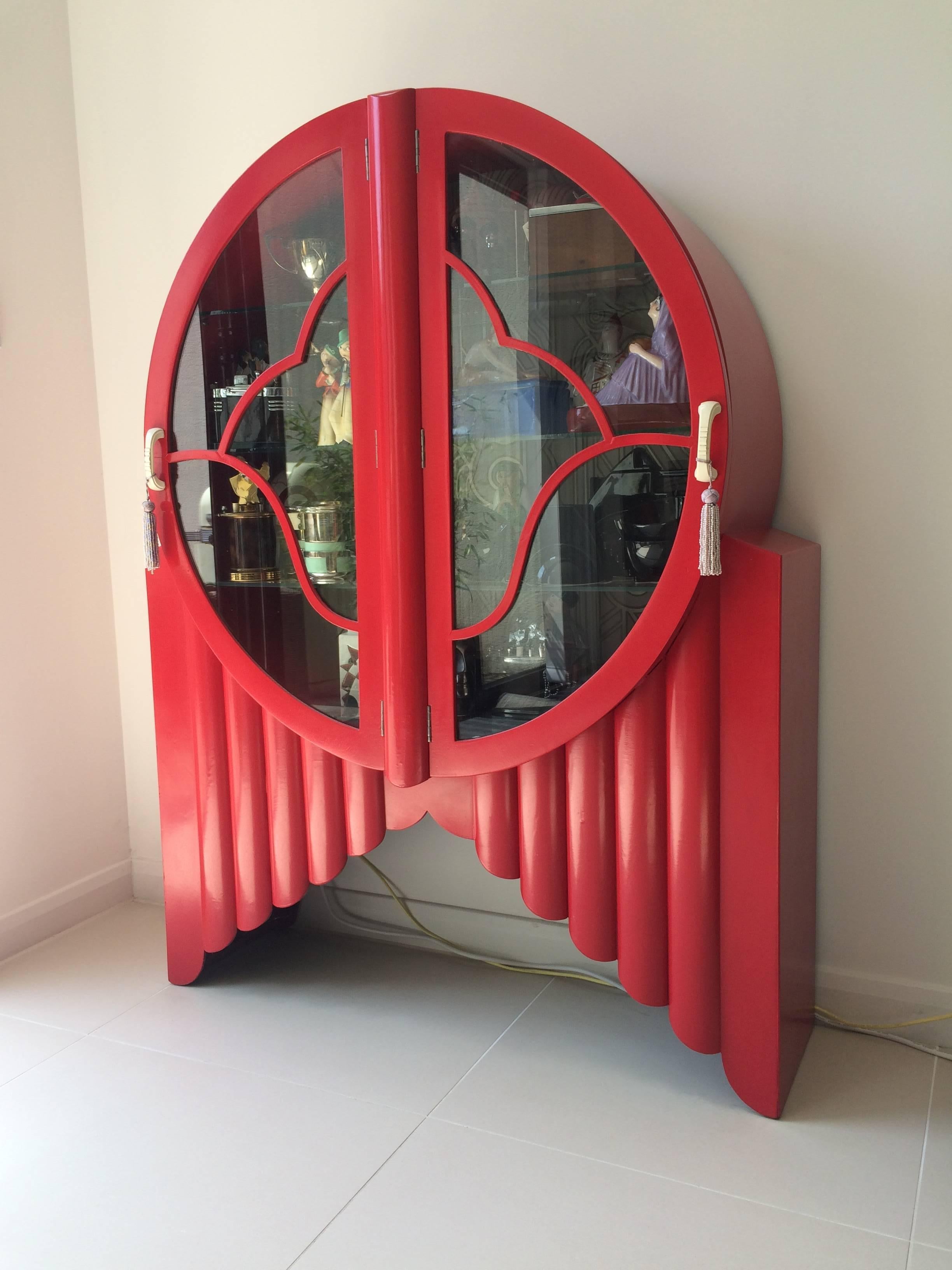 Art Deco Rocket Display Cabinet by Spanglett For Sale