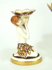 Tazza and Candlestick Set by Royal Dux