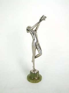 Silvered Bronze Art Deco Dancer by Lorenzl