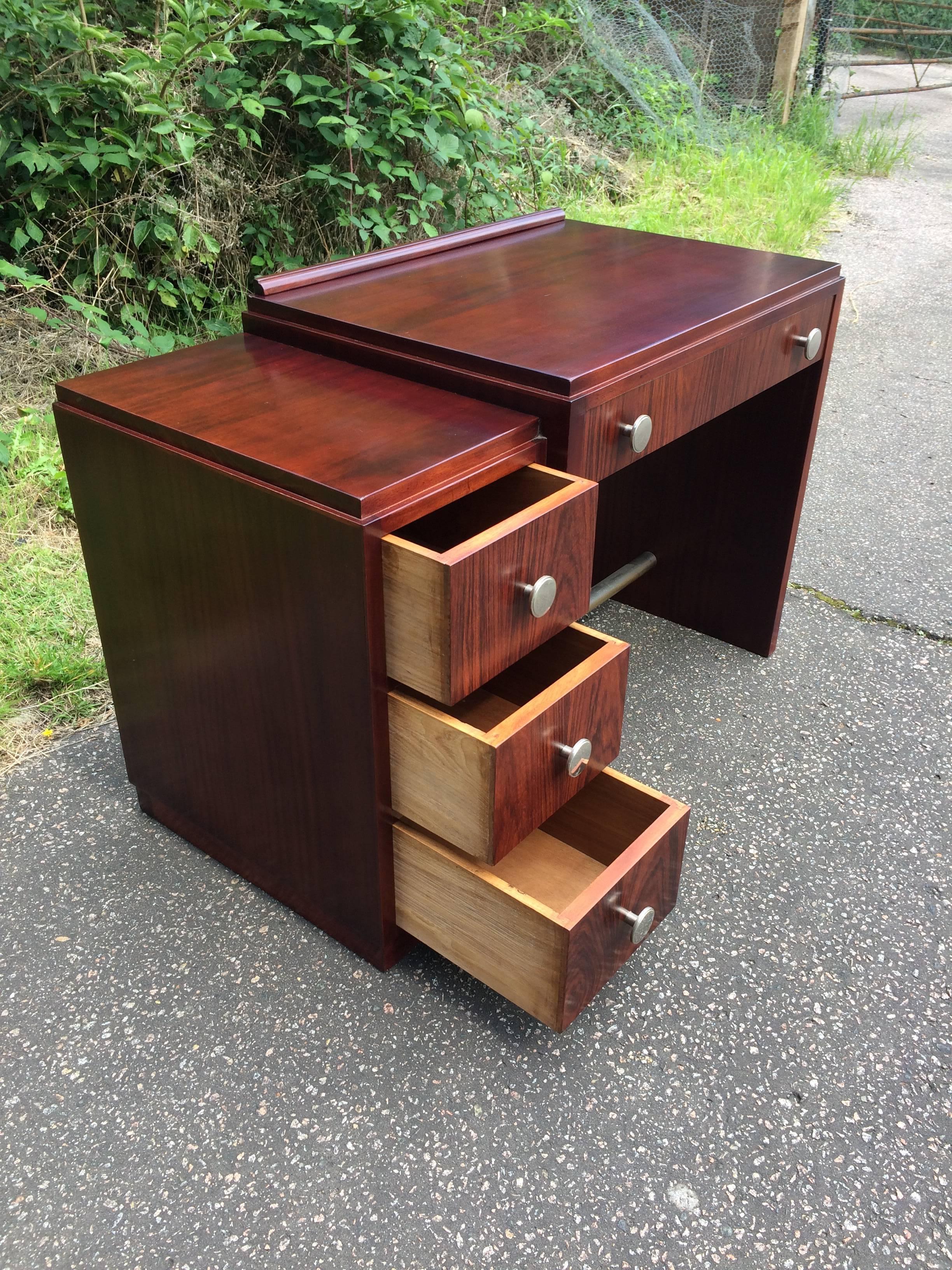 French Art Deco Rosewood Desk For Sale 2