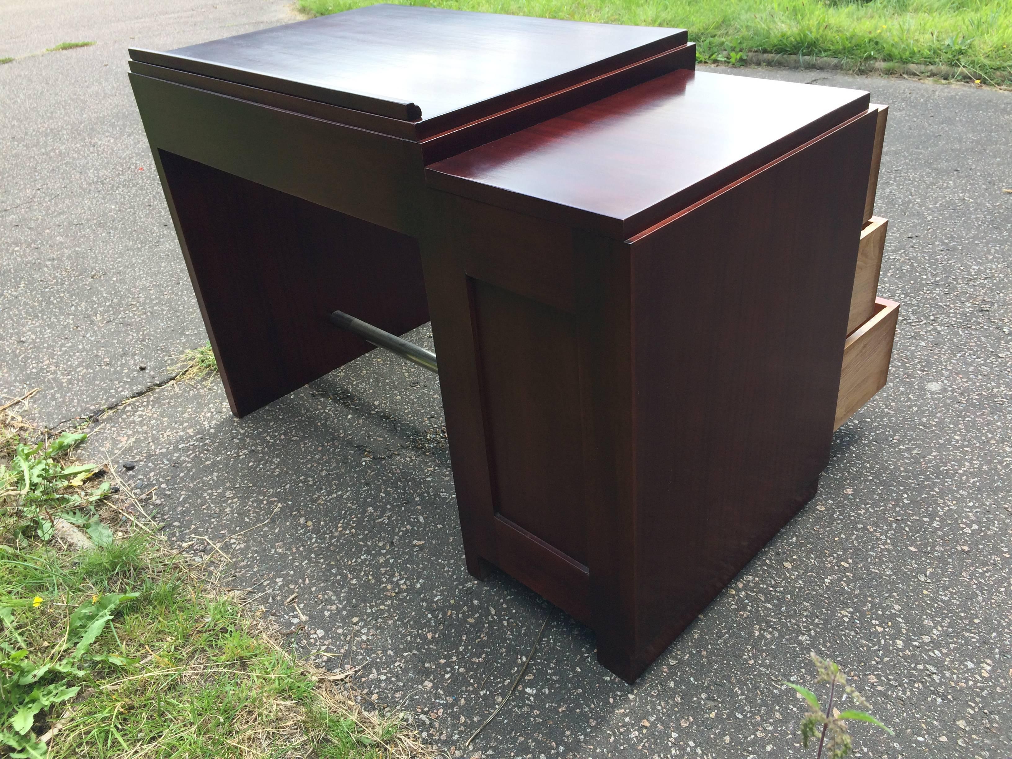 French Art Deco Rosewood Desk For Sale 3