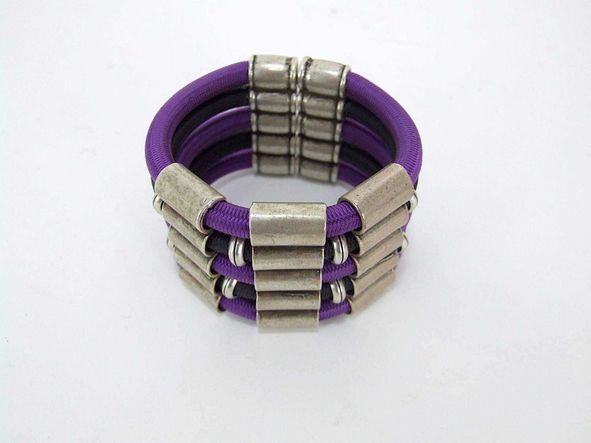 Late 20th Century Designer Art Deco Bangle by Max Debraine