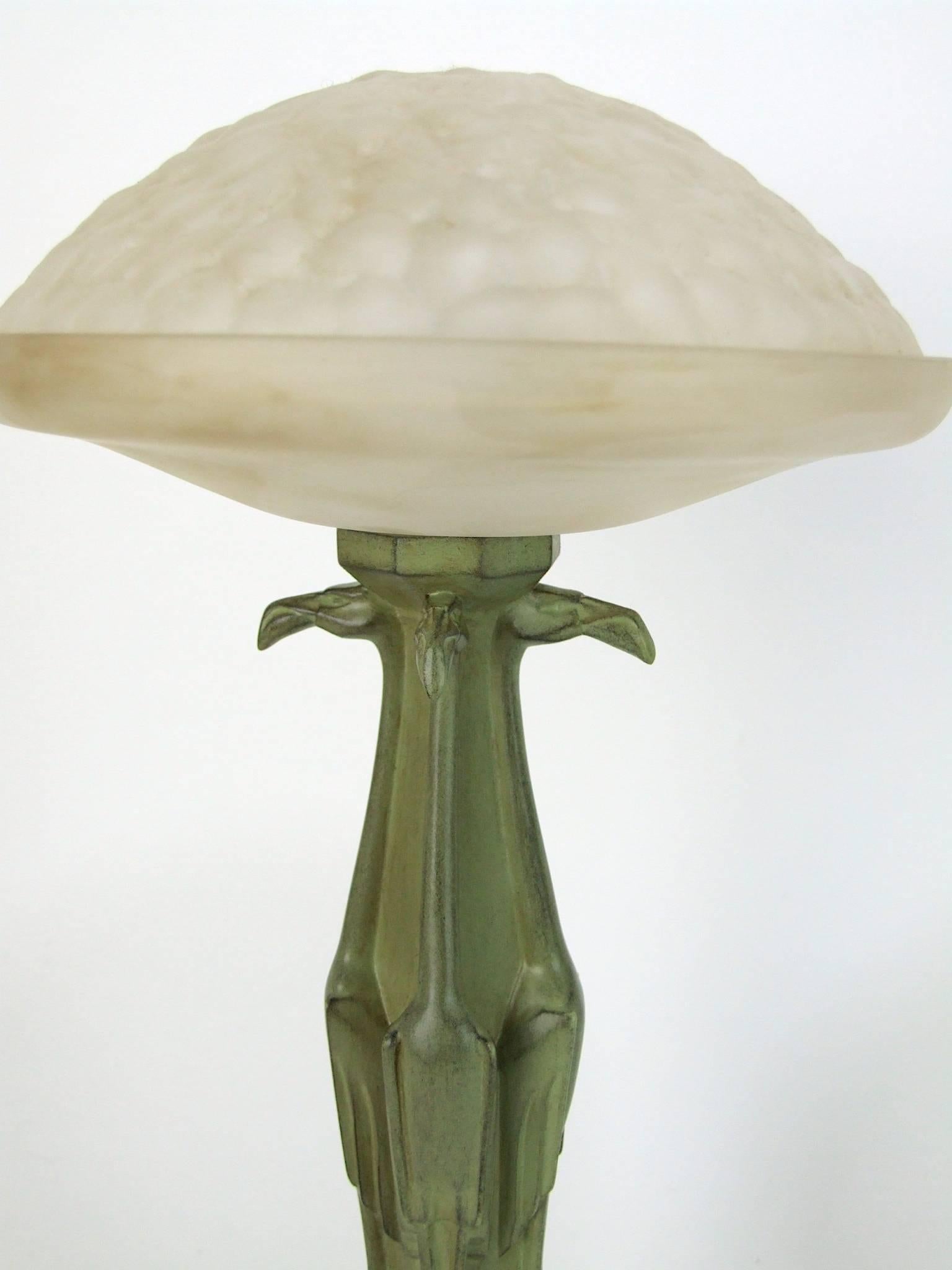 Pair of Art Deco Table Lamps by Le Verrier In Excellent Condition For Sale In Warlingham, GB