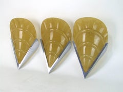Set of Three French Art Deco Wall Lights