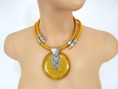 Modernist Leaf Necklace by Max Debraine, circa 1980