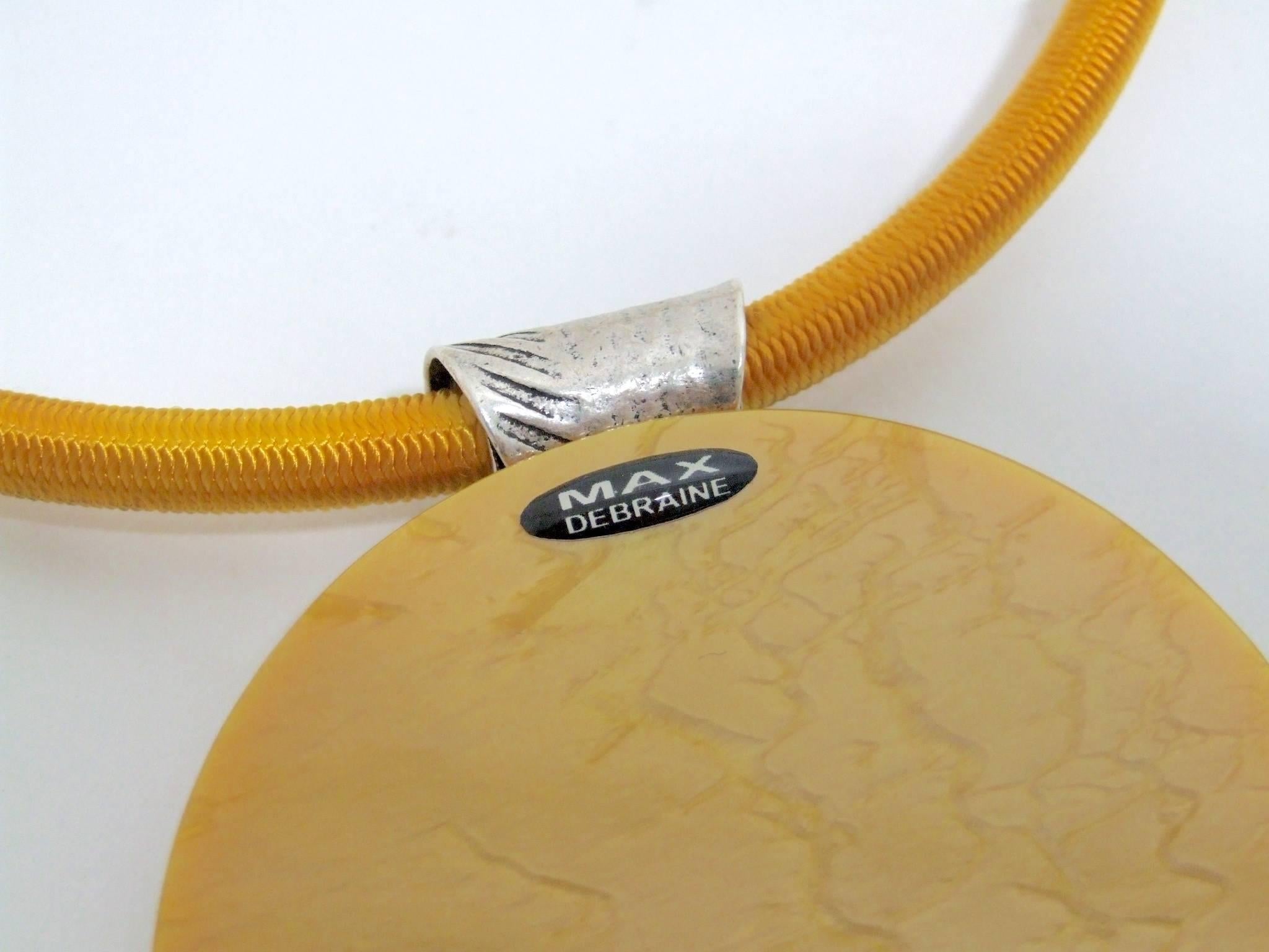 Late 20th Century Modernist Leaf Necklace by Max Debraine, circa 1980 For Sale