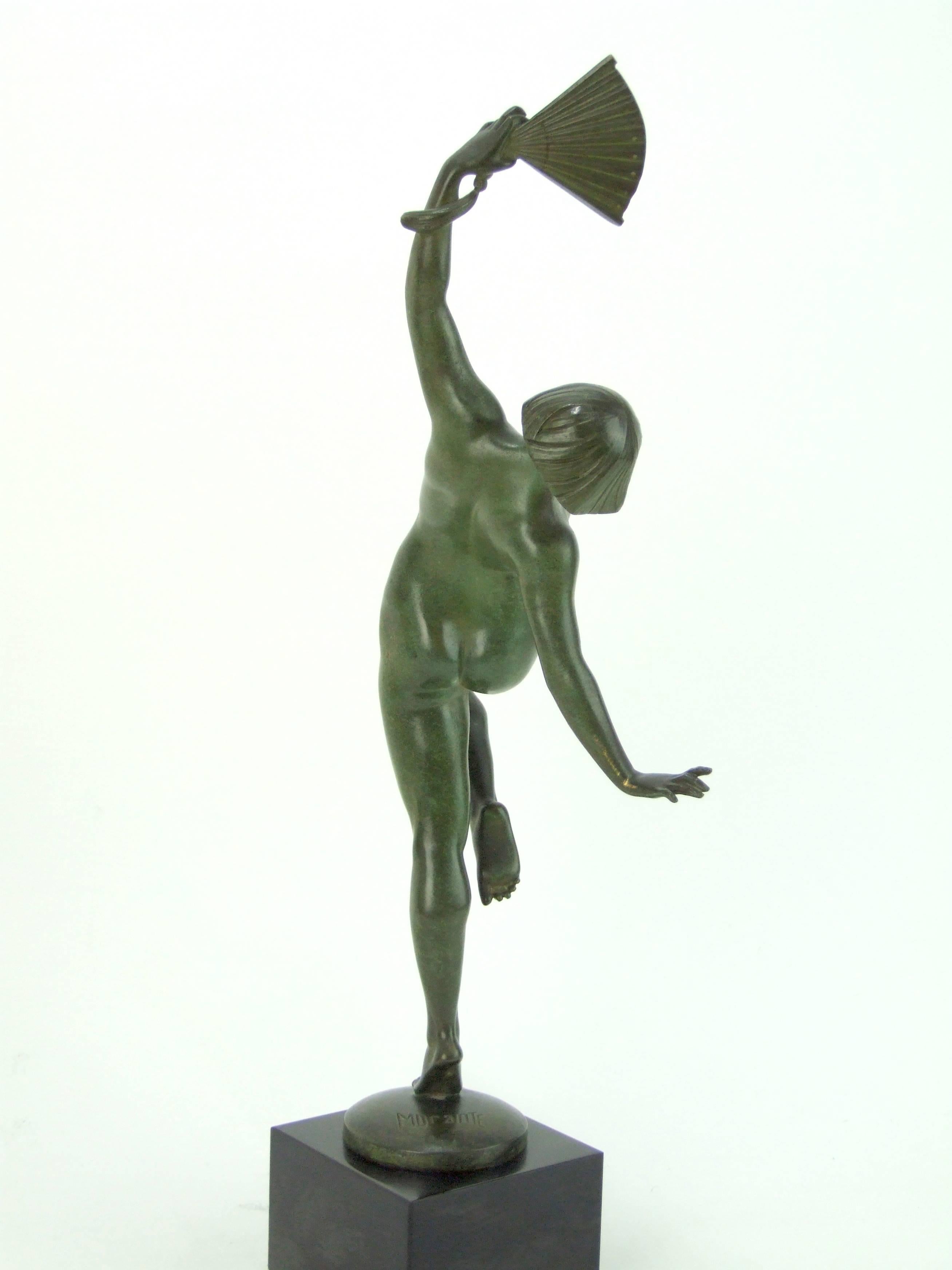 Art Deco Bronze Dancer by Morante In Excellent Condition For Sale In Warlingham, GB