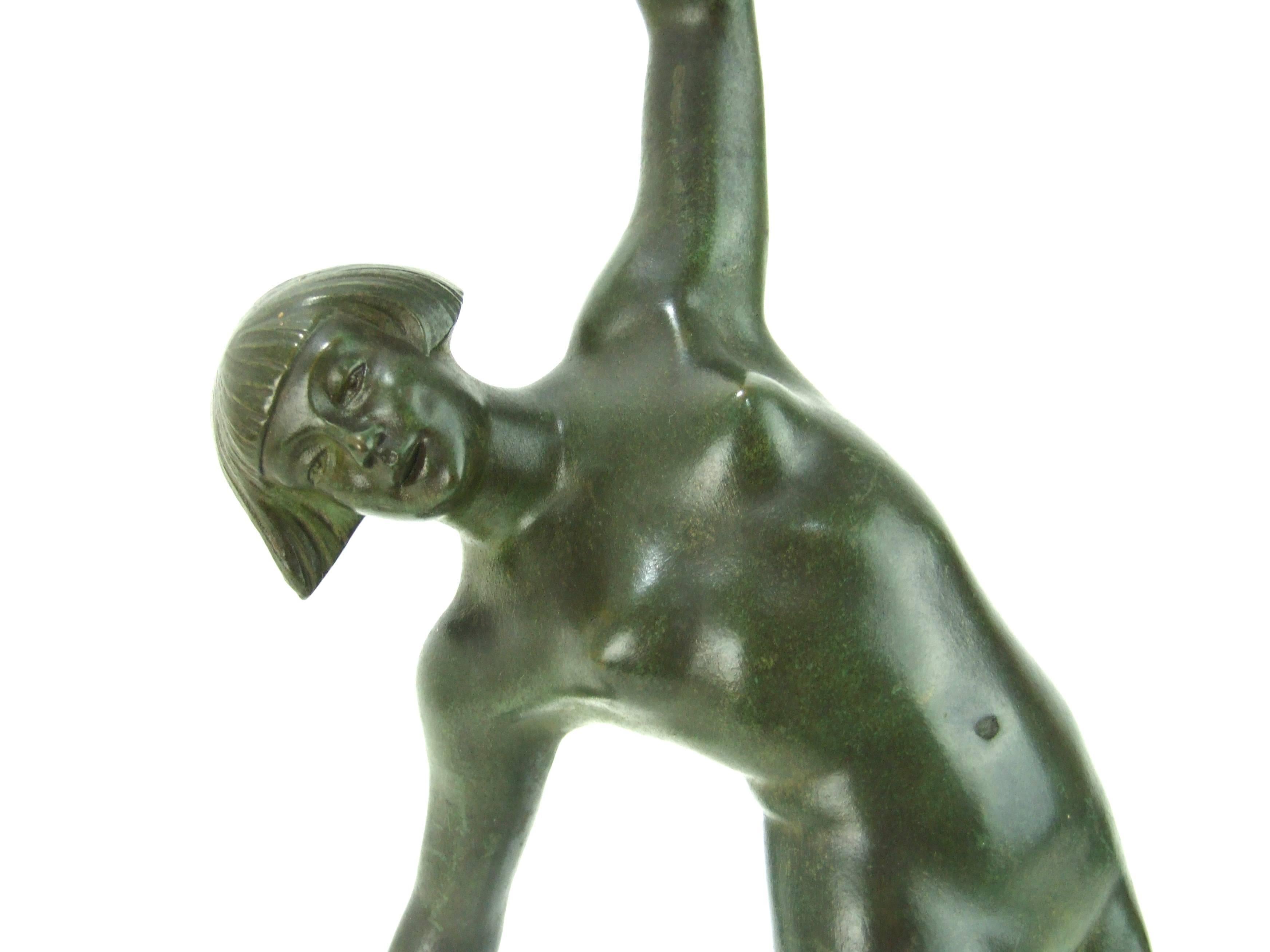 Art Deco Bronze Dancer by Morante For Sale 1