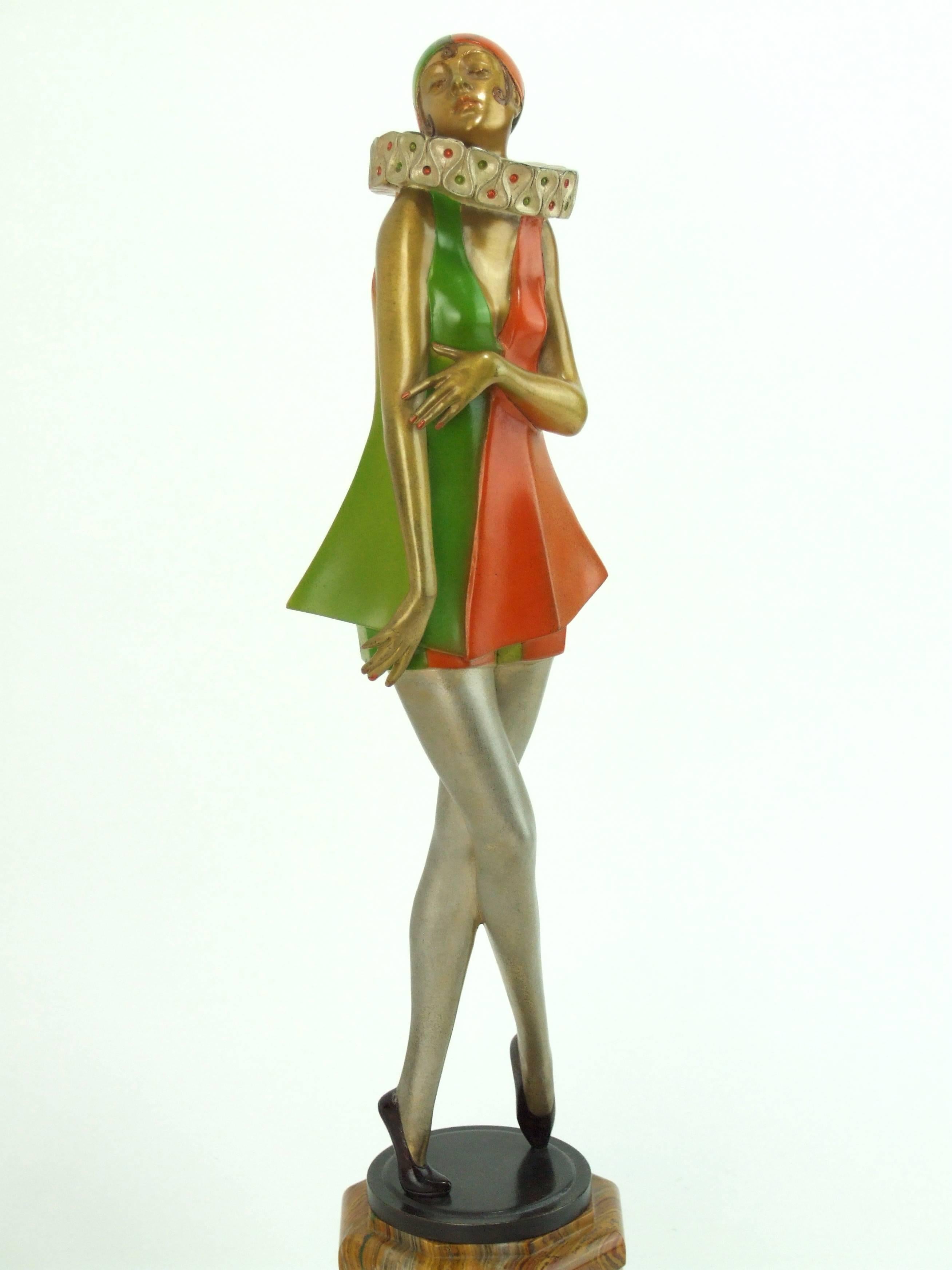 Art Deco Harlequin Dancer by Lorenzl 
