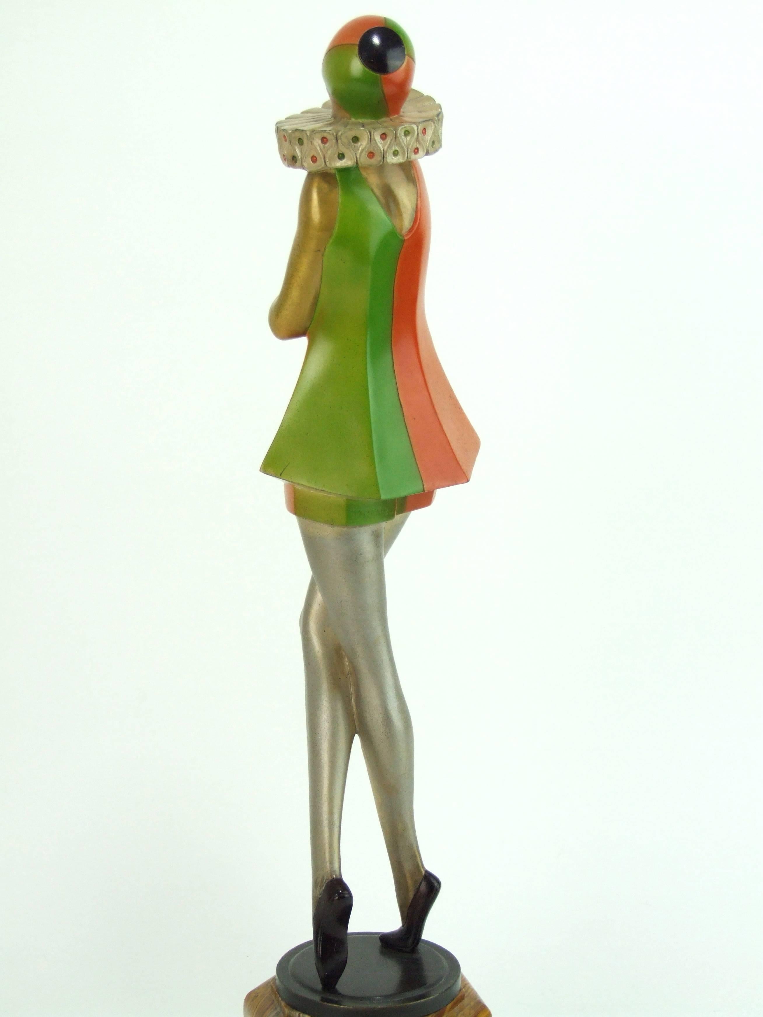 Carved Harlequin Dancer by Lorenzl 