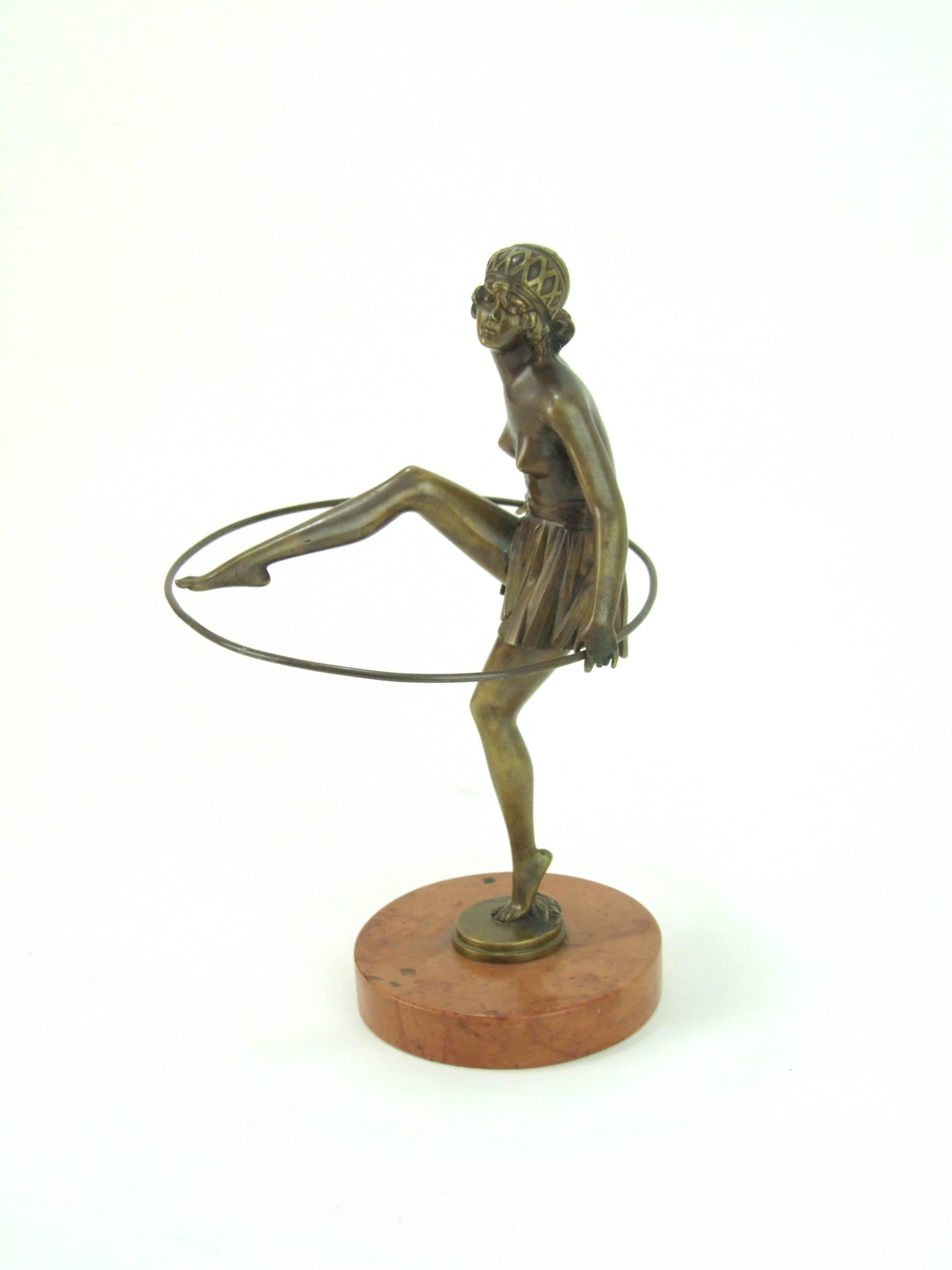 Art Deco Hoop Dancer by Bruno Zach For Sale