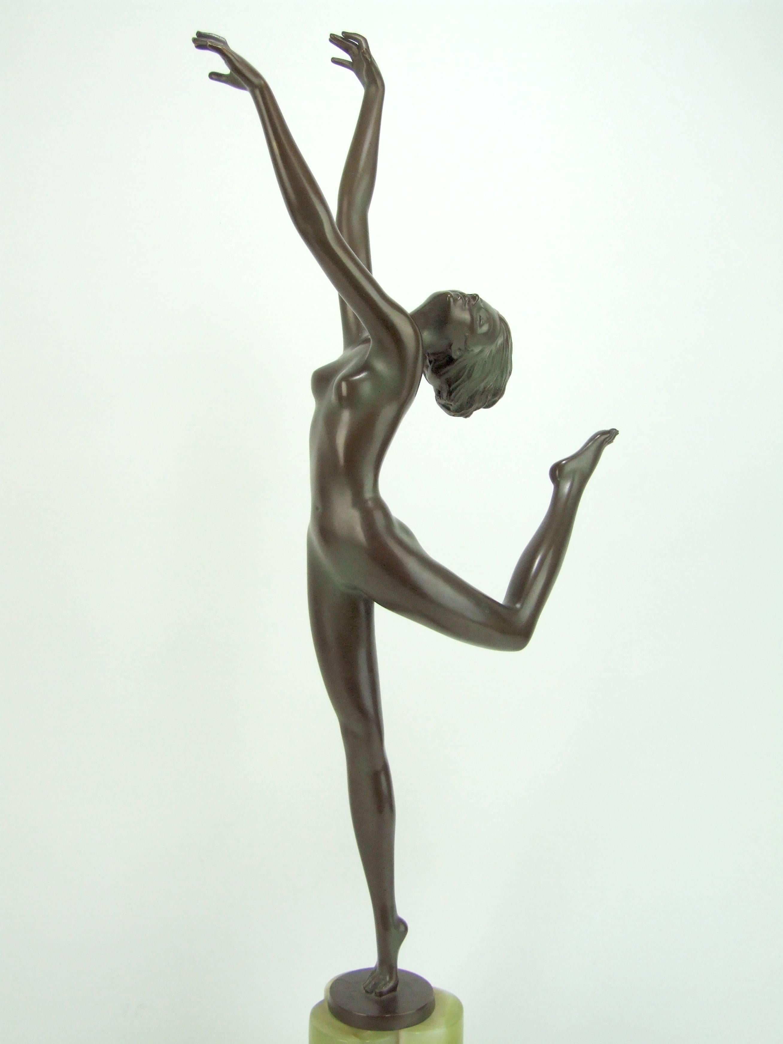 Large Nude Dancer by Lorenzl In Excellent Condition For Sale In Warlingham, GB